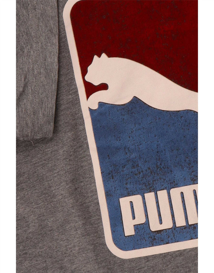 Puma muška velika siva majica s grafičkim motivima