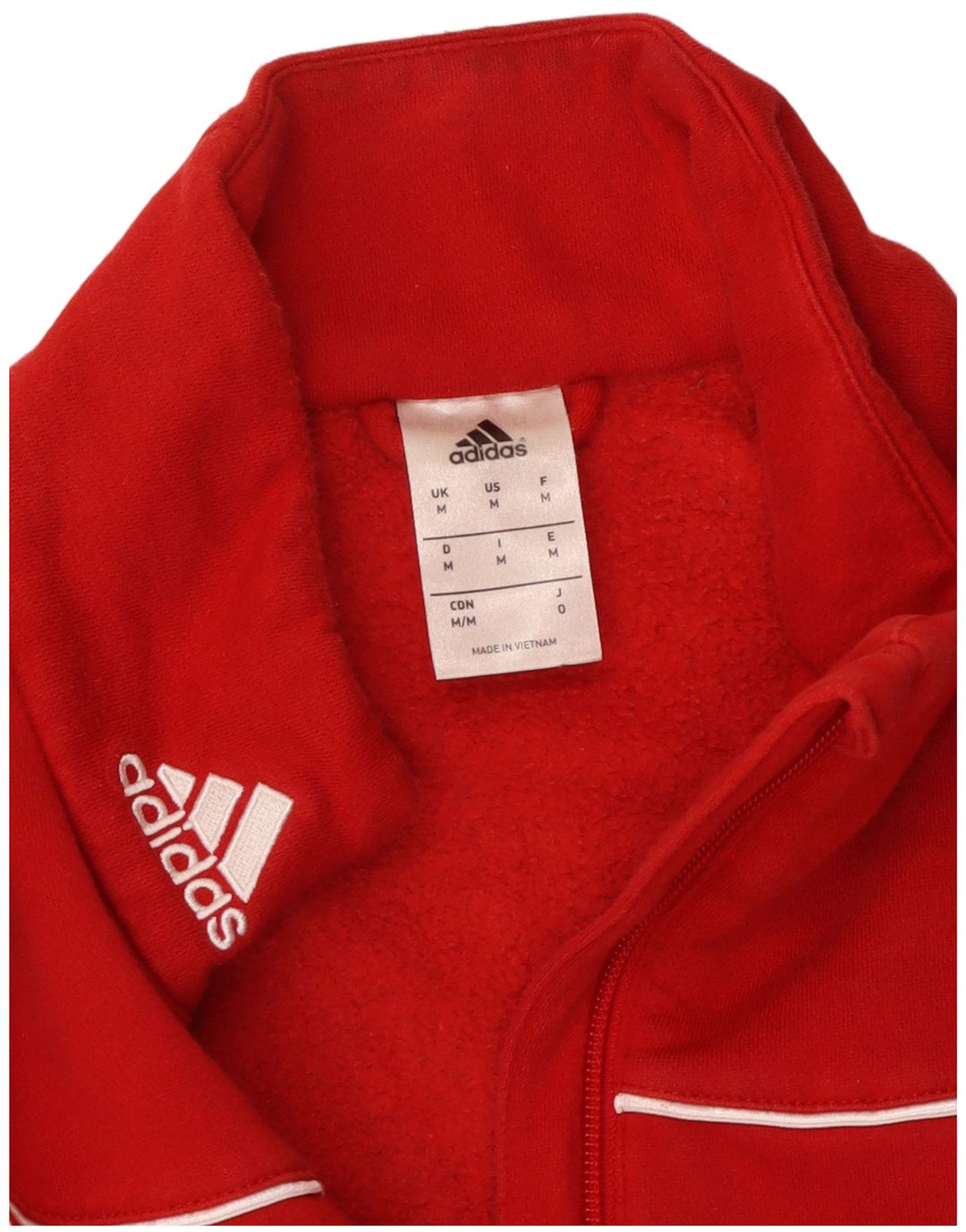 ADIDAS muška majica s izrezom s patentnim zatvaračem Srednje crvena