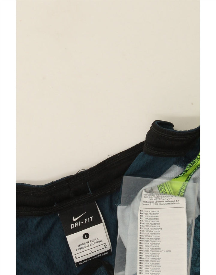 Nike muške Dri Fit sportske kratke hlače velike plave kamuflažne poliesterske boje