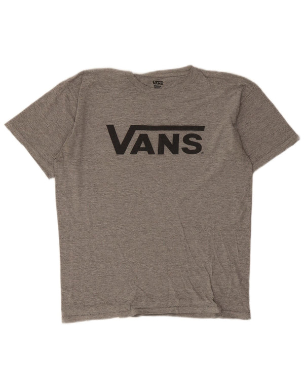 Vans Mens Graphic T-Shirt Top Medium Grey Flecked Cotton