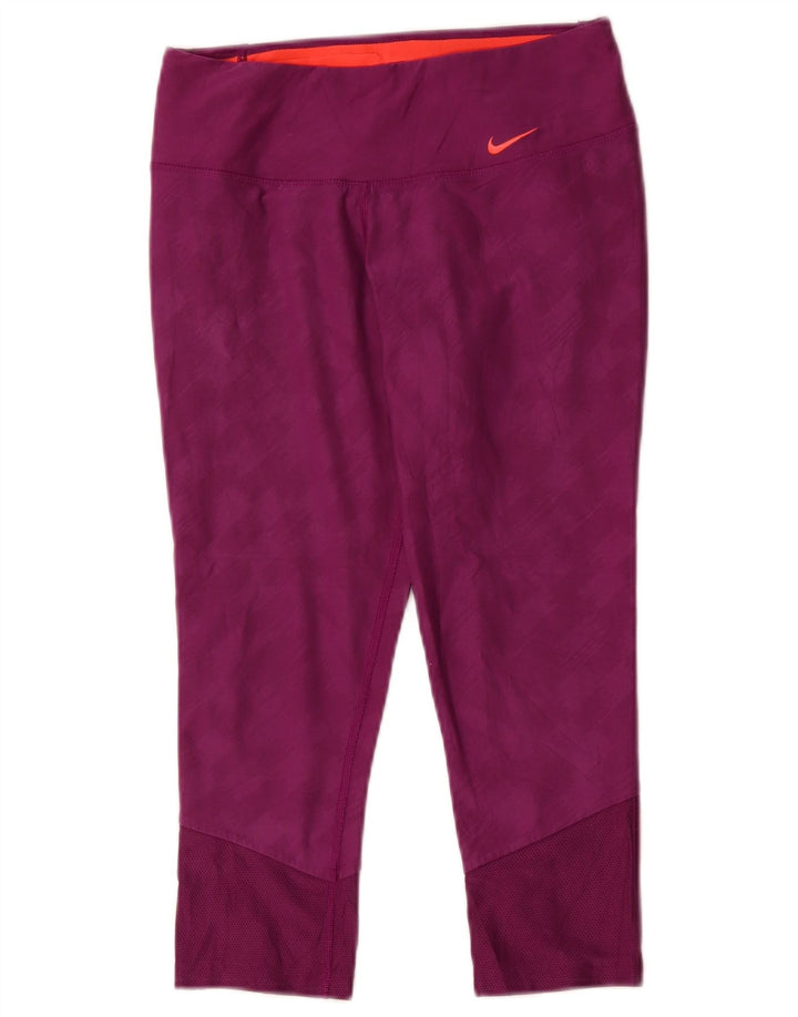 Nike ženske Capri tajice UK 10 male ljubičaste geometrijske poliesterske