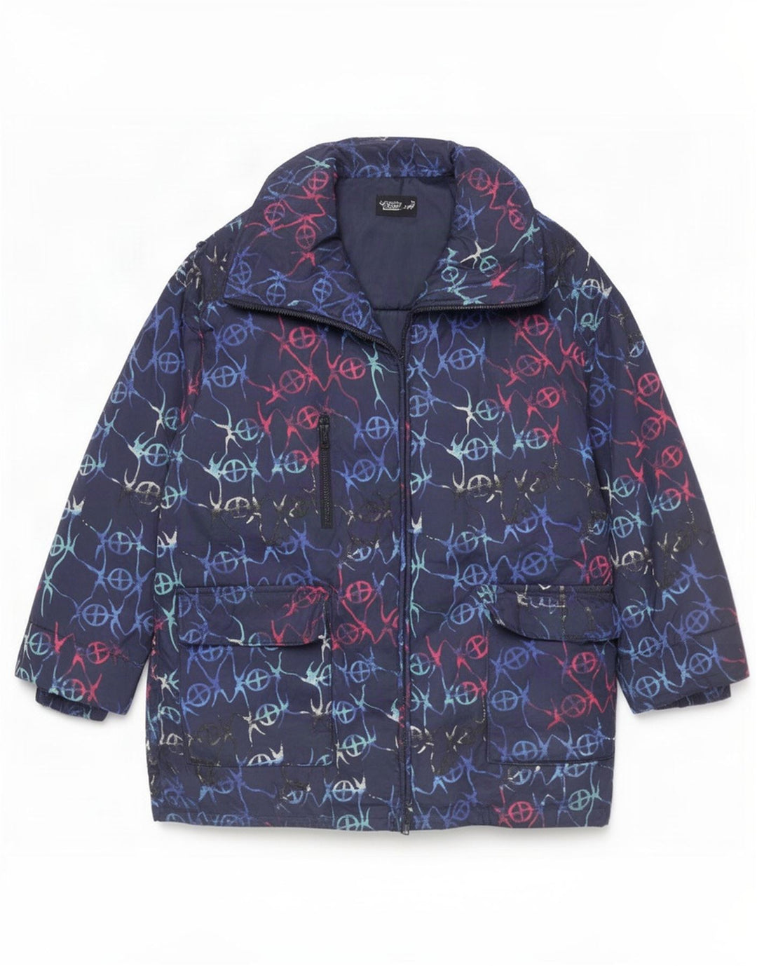 FUCHS & SCHMITT Ženska podstavljena jakna s kapuljačom UK 16 Large Navy Blue Geometric