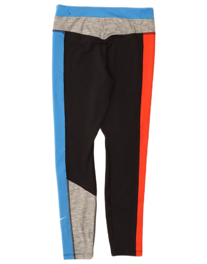 Nike Ženske Dri Fit Leggings UK 12 Medium Multicolored Colourblock