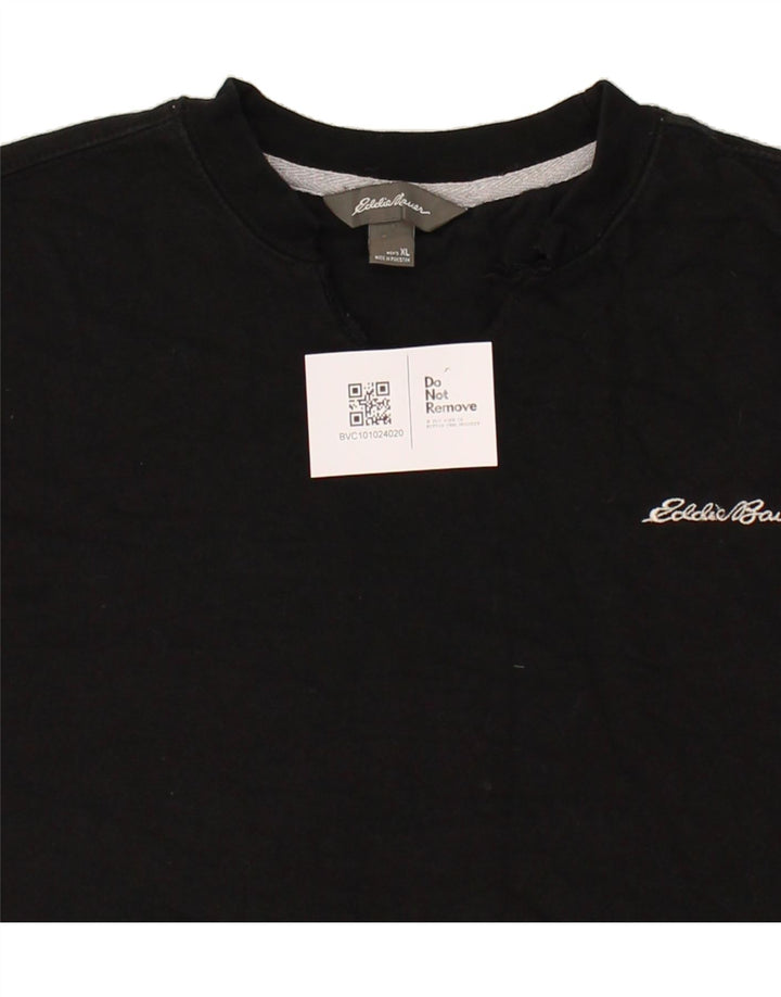 EDDIE BAUER Mens Sweatshirt Jumper XL Black Vintage Eddie Bauer and Second-Hand Eddie Bauer from Messina Hembry 
