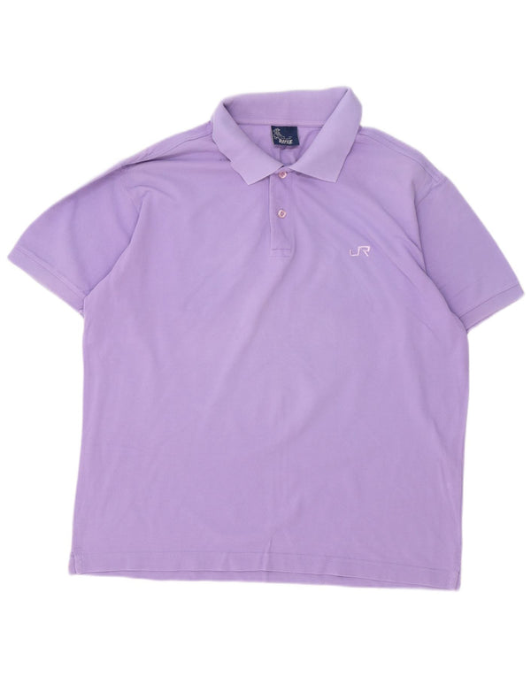 Rifle Mens Polo Shirt Large Purple Cotton