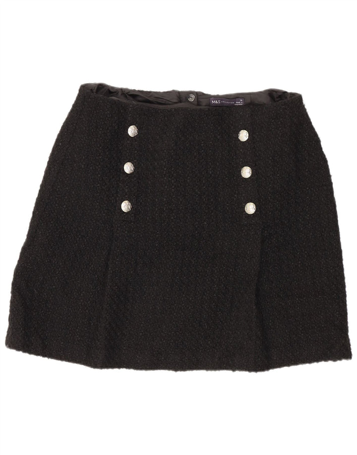 Marks & Spencer ženska mini suknja UK 14 srednje W32 crni akril
