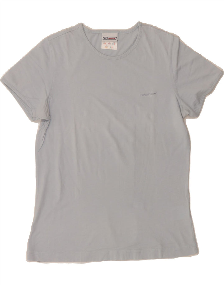 REEBOK Womens T-Shirt Top UK 14 Medium Blue Cotton Vintage Reebok and Second-Hand Reebok from Messina Hembry 