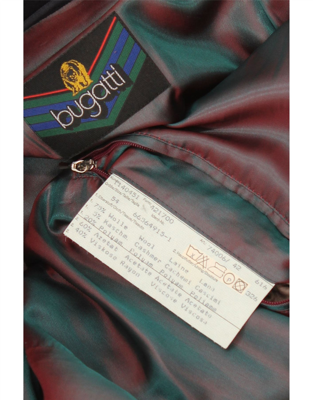 Bugatti muški kaput s dvorednim kopčanjem EU 54 2XL tamnoplava vuna