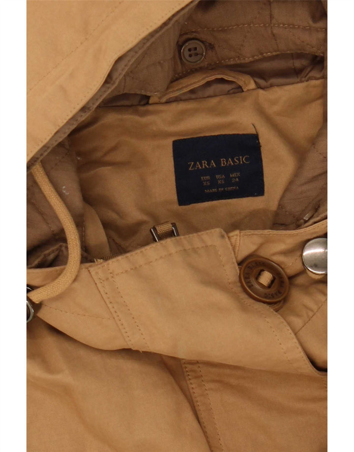 Zara ženska parka jakna s kapuljačom UK 6 XS bež poliester