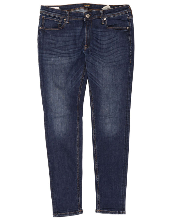 Jack & Jones muške uske traperice Tom W36 L32 tamnoplavi pamuk