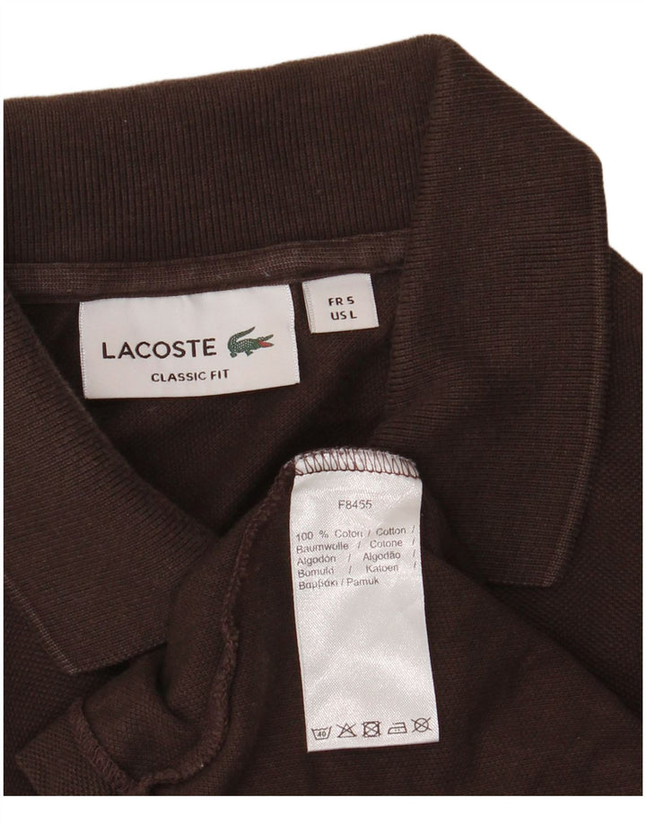 LACOSTE muška klasična polo majica dugih rukava, veličina 5, veliki smeđi pamuk