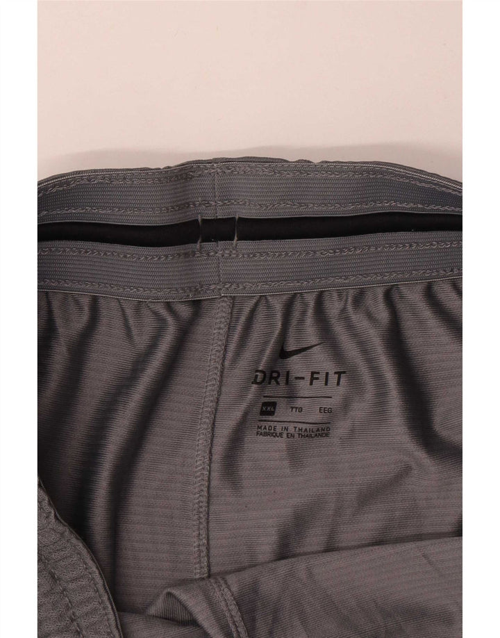 Nike muške Dri Fit grafičke sportske kratke hlače 2XL sivi poliester