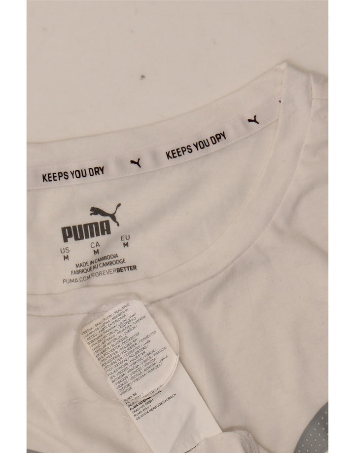 PUMA Ženska majica kratkih rukava s grafičkim motivima UK 14 Srednje bijeli poliester
