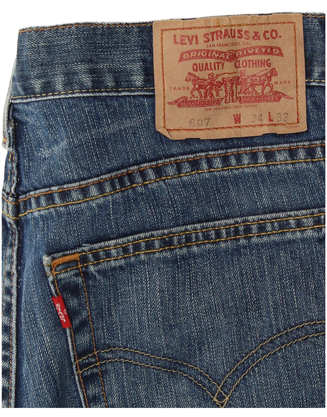 Levi's ženske kratke hlače 607 Regular Denim W34 Large Blue