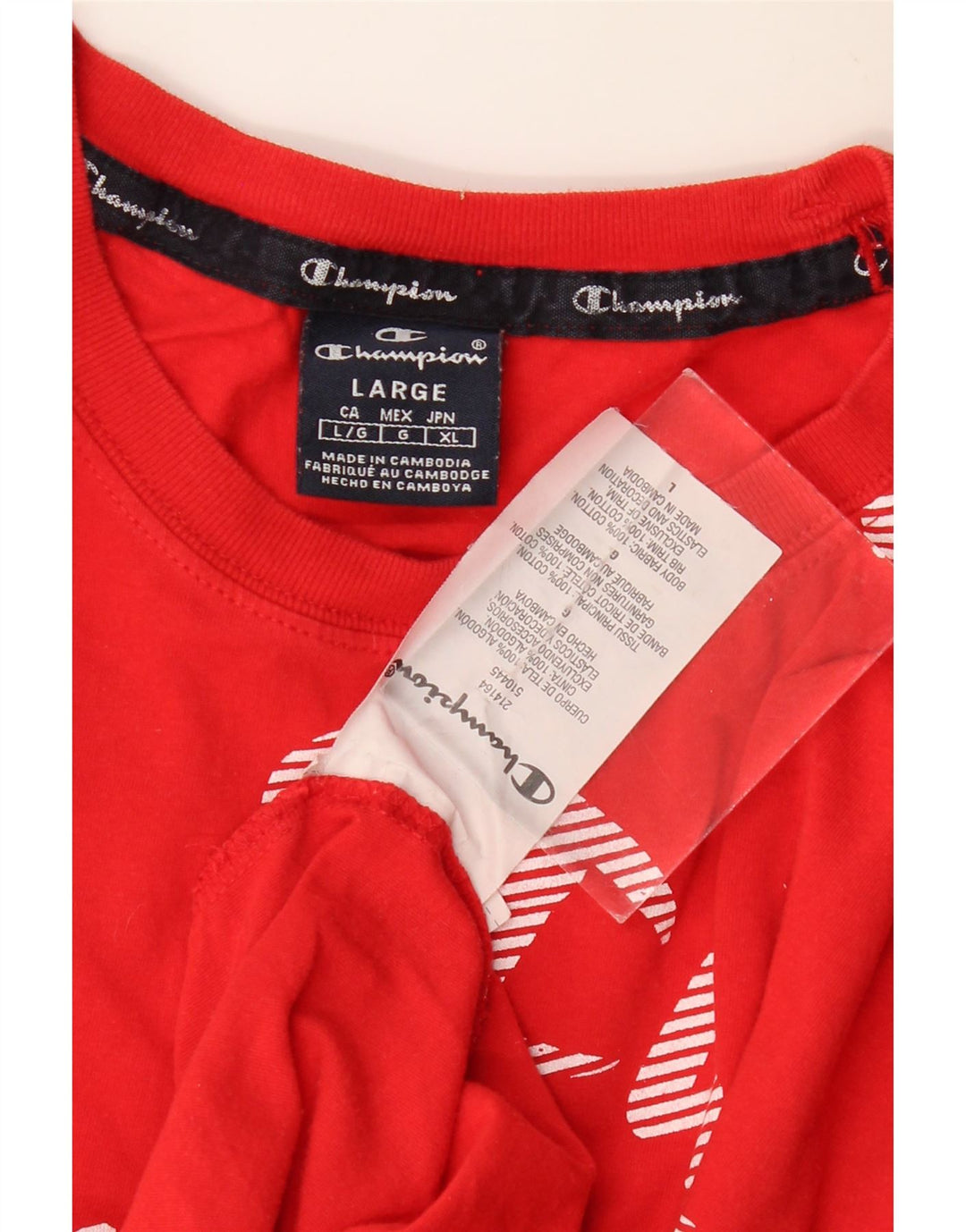 CHAMPION Muška majica kratkih rukava s grafičkim motivima, veliki crveni pamuk