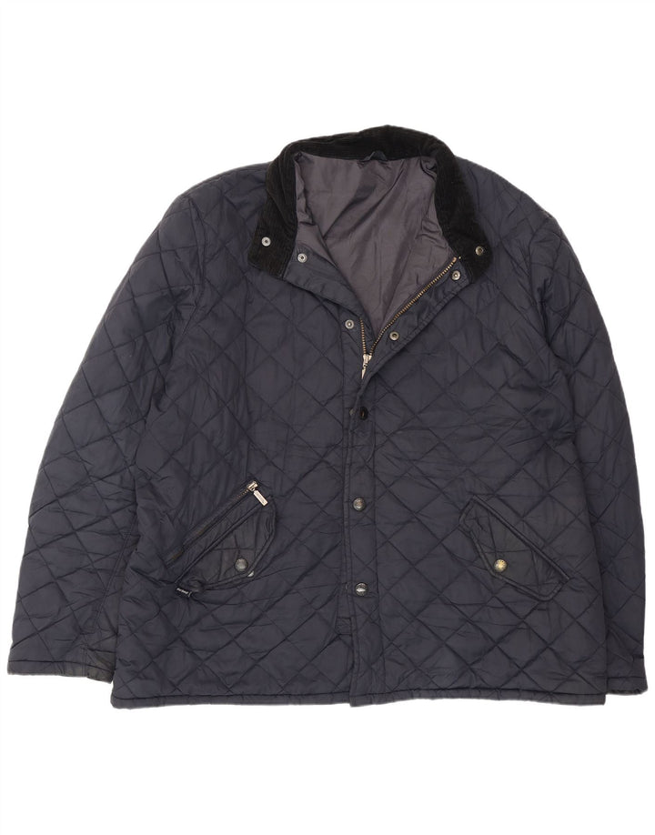 Barbour muška prošivena jakna UK 44 2XL tamnoplavi poliester