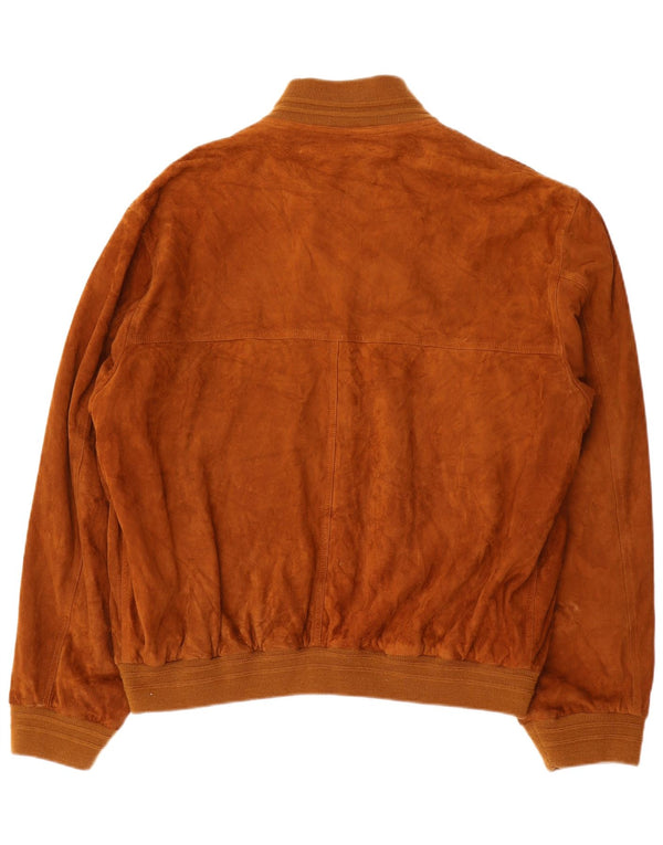 Vintage muška bomber jakna od brušene kože IT 56 3XL smeđa koža