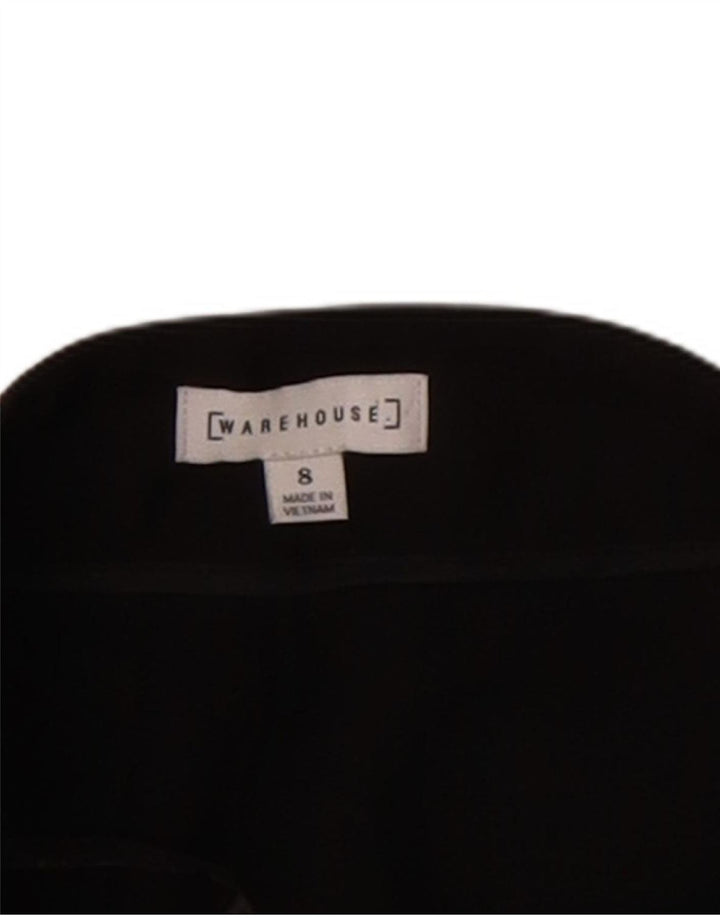 WAREHOUSE Womens Slim Suit Trousers Size 8 W28 L28 Black Polyester Classic