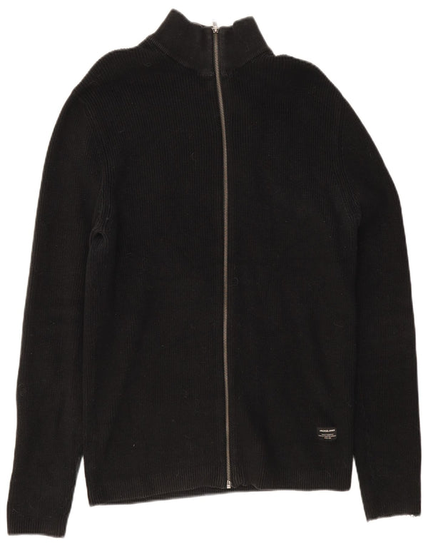 Jack & Jones muški kardigan pulover XL crni pamuk