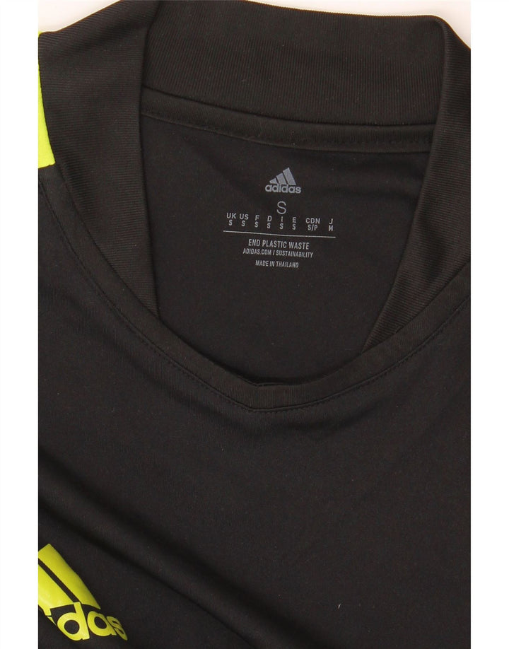 ADIDAS Mens Aeroready T-Shirt Top Small Black Polyester Vintage Adidas and Second-Hand Adidas from Messina Hembry 
