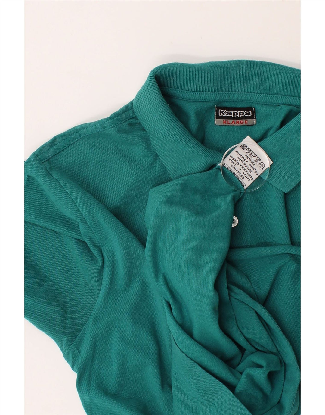 KAPPA Mens Polo Shirt XL Turquoise Cotton Vintage Kappa and Second-Hand Kappa from Messina Hembry 