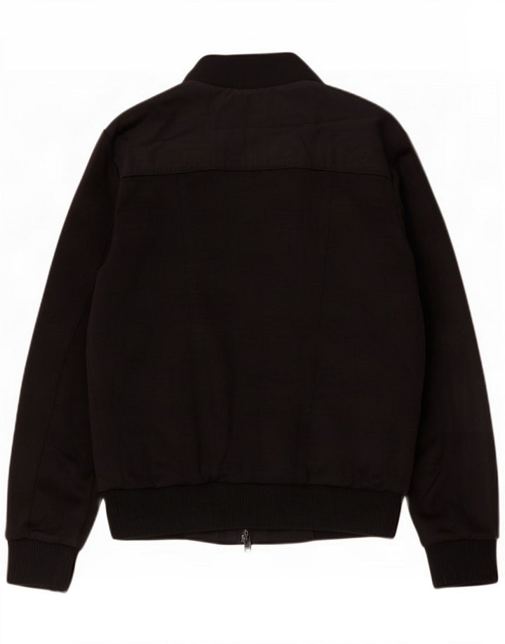 Zara Mens Bomber Jacket UK 40 Large Black Polyester