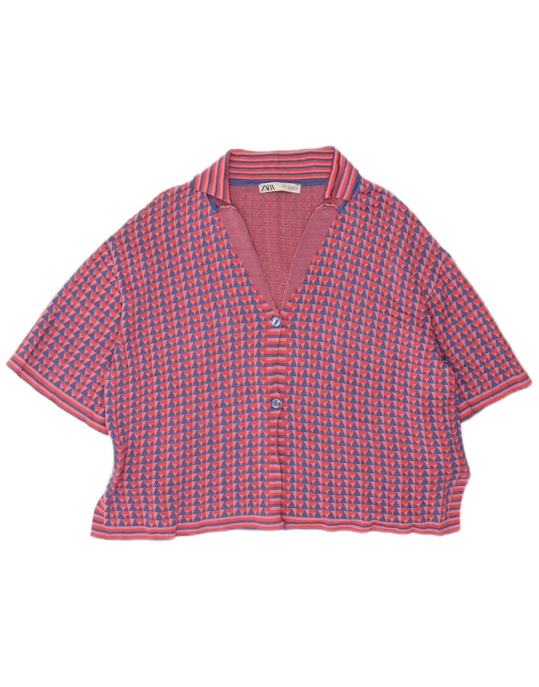 Zara ženski kardigan džemper kratkih rukava UK 14 srednje višebojan