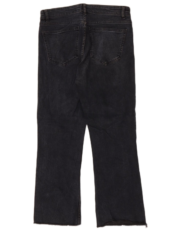 Zara ženske crop bootcut traperice visokog struka EU 40 srednje W30 L25 crne
