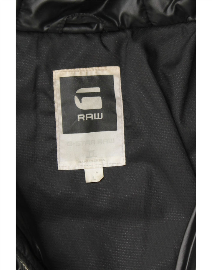 G-STAR ženska podstavljena jakna s kapuljačom UK 16 Veliki crni poliamid