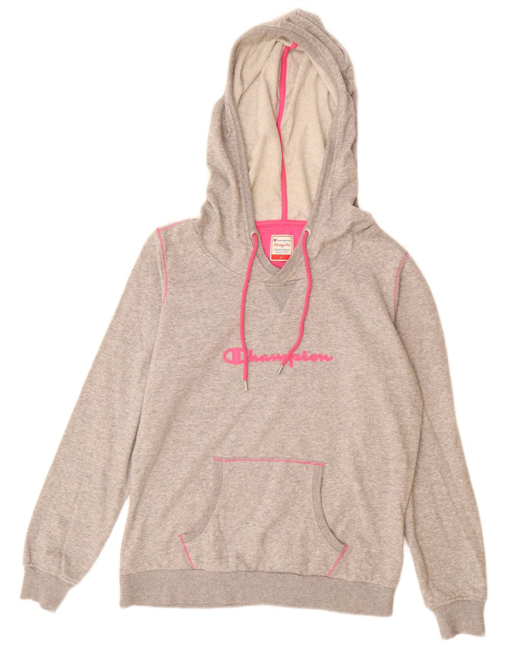 CHAMPION Ženska Heritage Fit grafička majica s kapuljačom UK 16 Veliki sivi pamuk