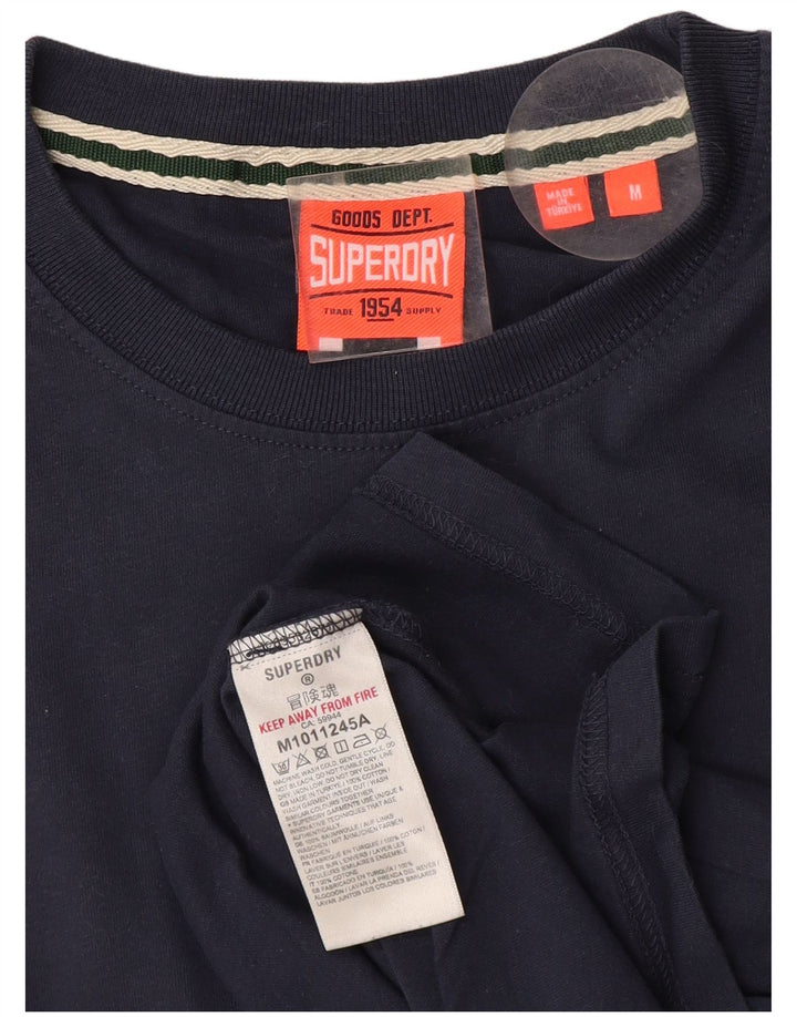 Superdry muška majica kratkih rukava srednje tamnoplavi pamuk