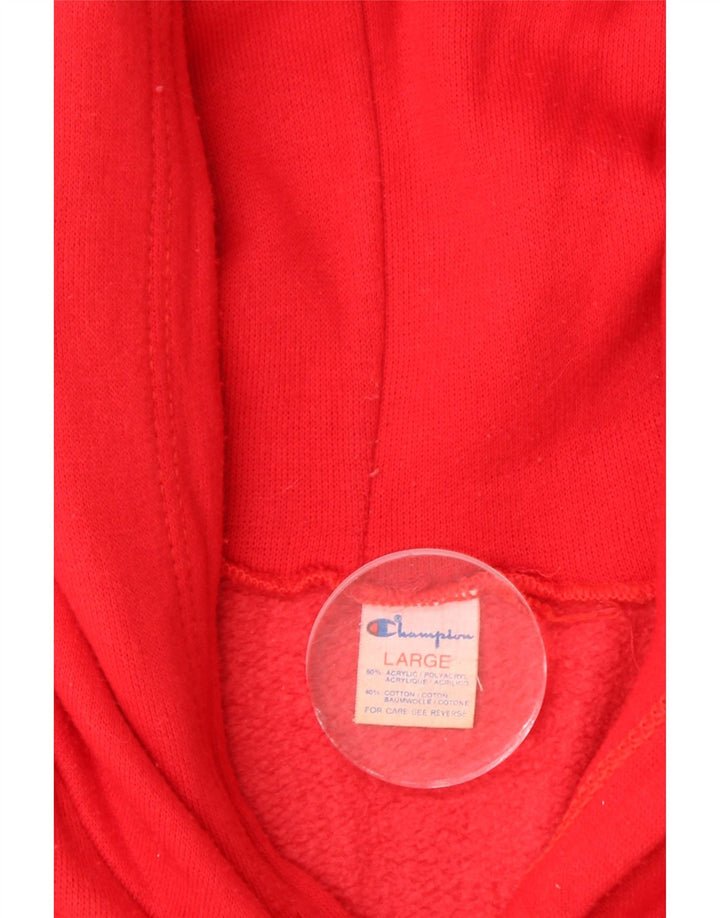 CHAMPION Ženska majica s kapuljačom s grafičkim motivima UK 16 Veliki crveni akril