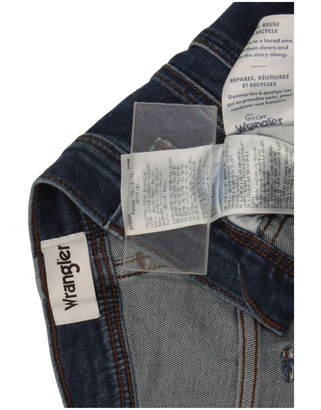 Wrangler Muške Texas Slim Jeans W44 L32 Plavi pamuk