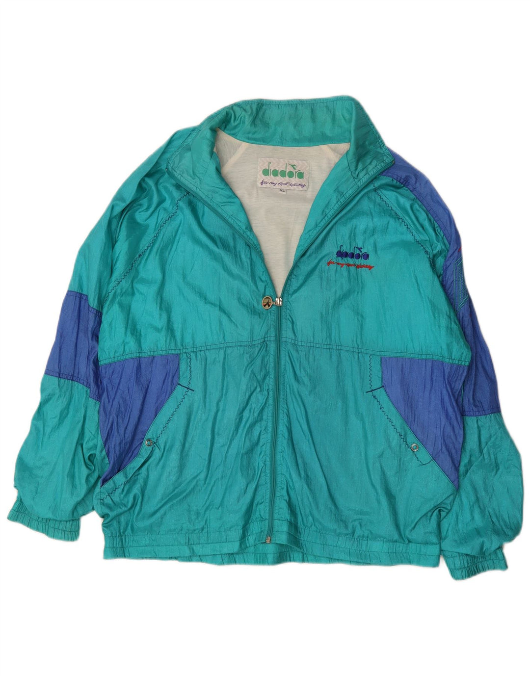 Diadora muška trenirka gornja jakna XL tirkizna poliamidna boja