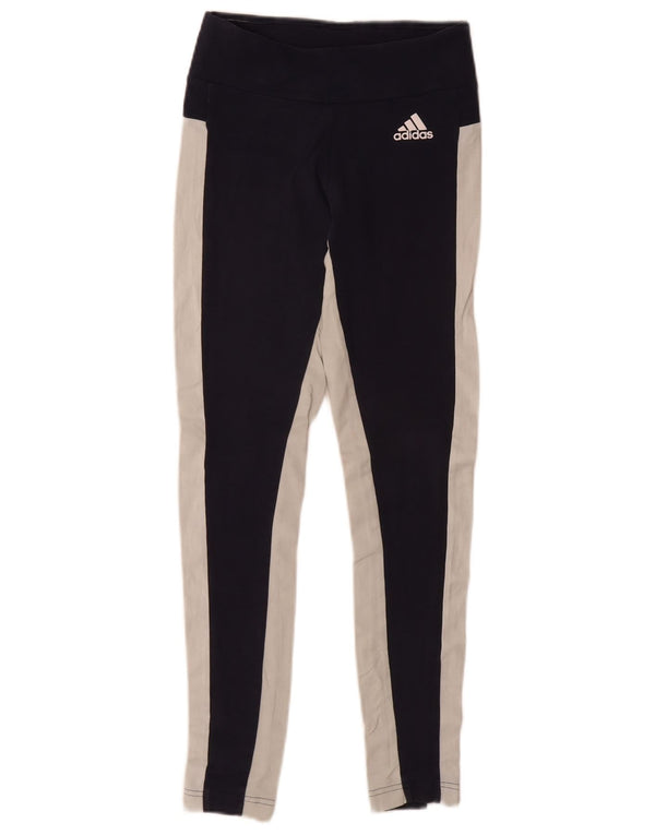 Adidas ženske grafičke tajice UK 4 XS tamnoplave boje