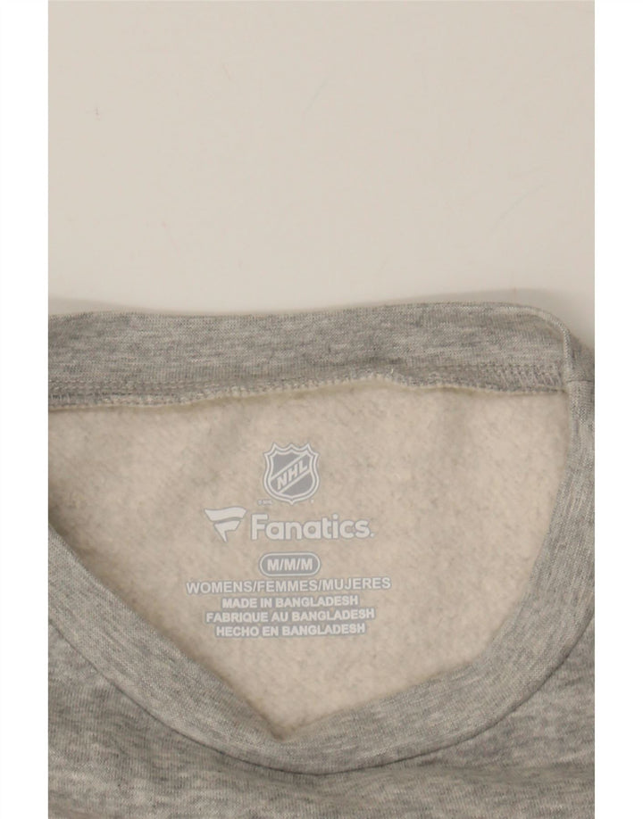 FANATICS Womens Graphic Sweatshirt Jumper UK 14 Medium Grey Cotton Vintage Fanatics and Second-Hand Fanatics from Messina Hembry 