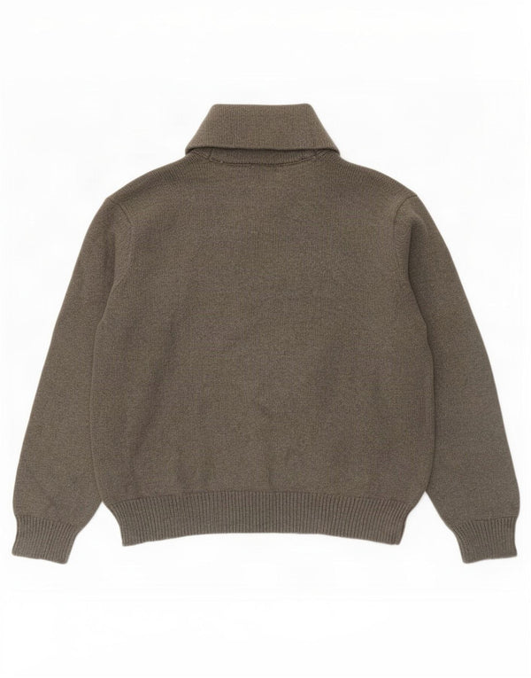 Polo Ralph Lauren Womens Shawl Neck Jumper Sweater UK 18 XL Grey Cotton