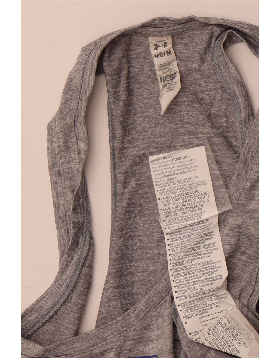 UNDER ARMOUR Ženski široki gornji dio prsluka s grafičkim krojem UK 12 srednje sivi poliester