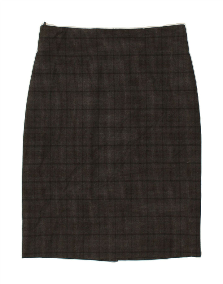 BENETTON Womens Pencil Skirt IT 44 Medium W30 Grey Check Polyester Vintage Benetton and Second-Hand Benetton from Messina Hembry 