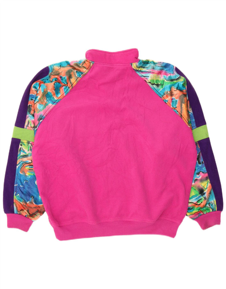 MASER M Ženski preveliki džemper od flisa s grafikom EU 40 srednje ružičaste boje