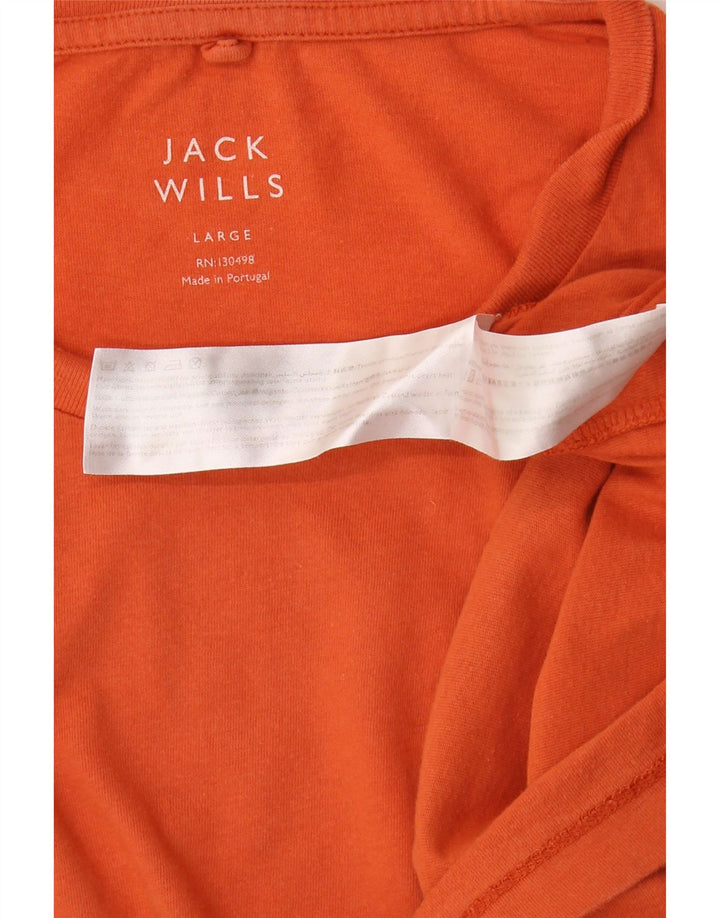 JACK WILLS Muška majica kratkih rukava Velika narančasta pamuk