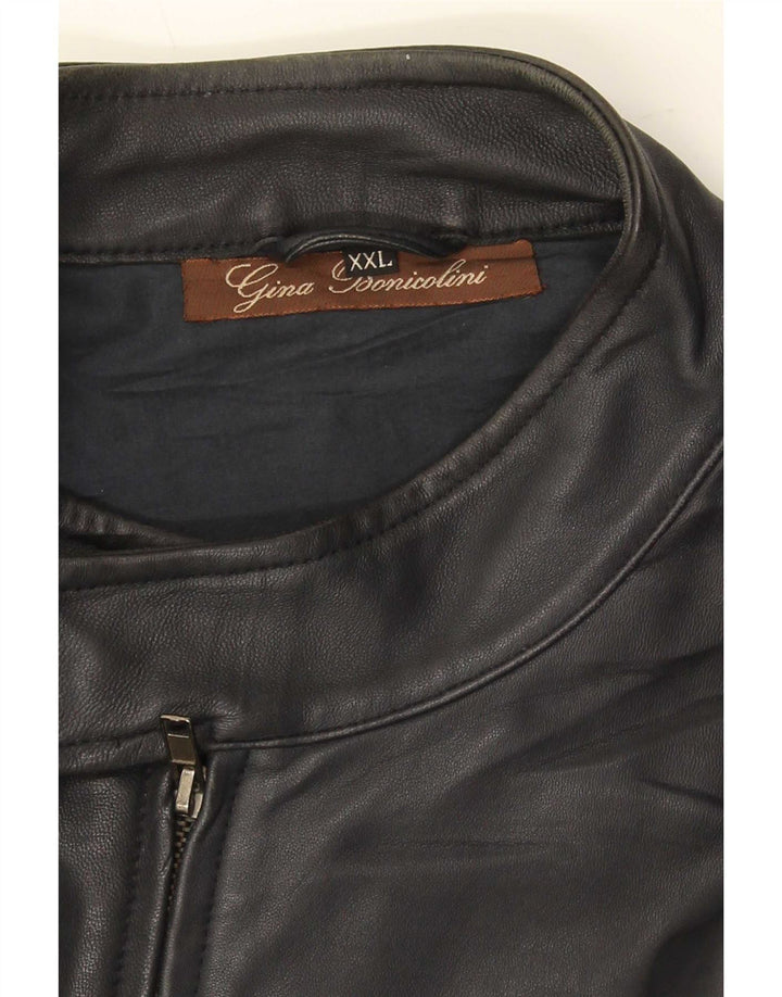 Vintage muška kožna jakna UK 44 2XL crna