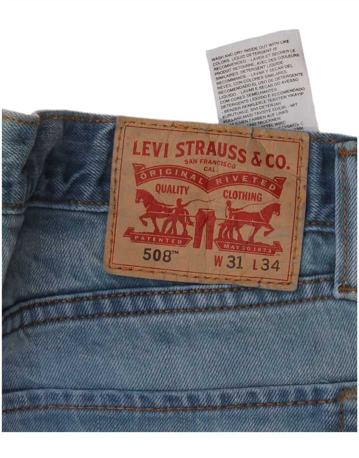 LEVI'S Mens 508 Regular Tapered Jeans W31 L34  Blue Cotton