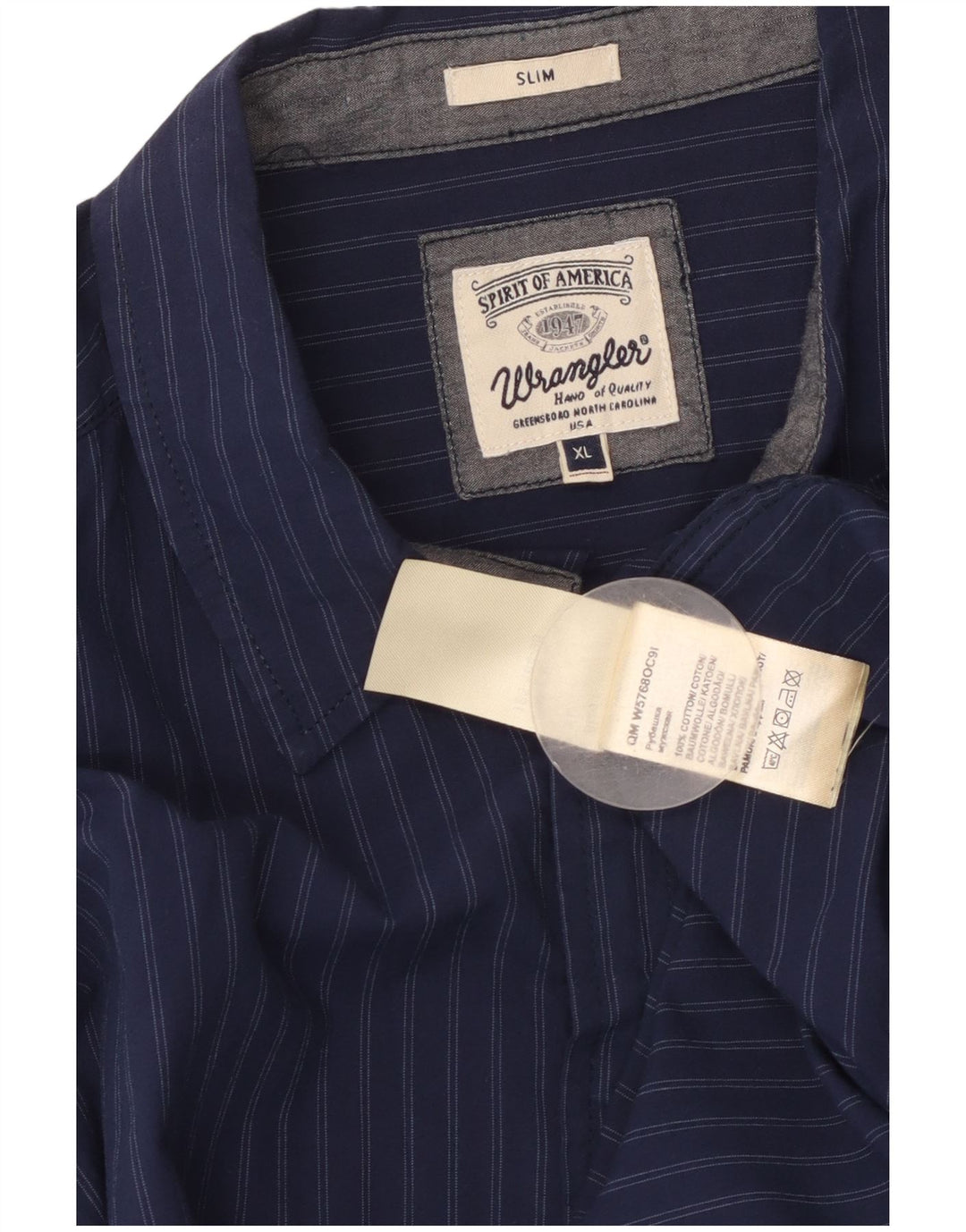 Wrangler muška tanka košulja XL tamnoplavi pamuk na pruge