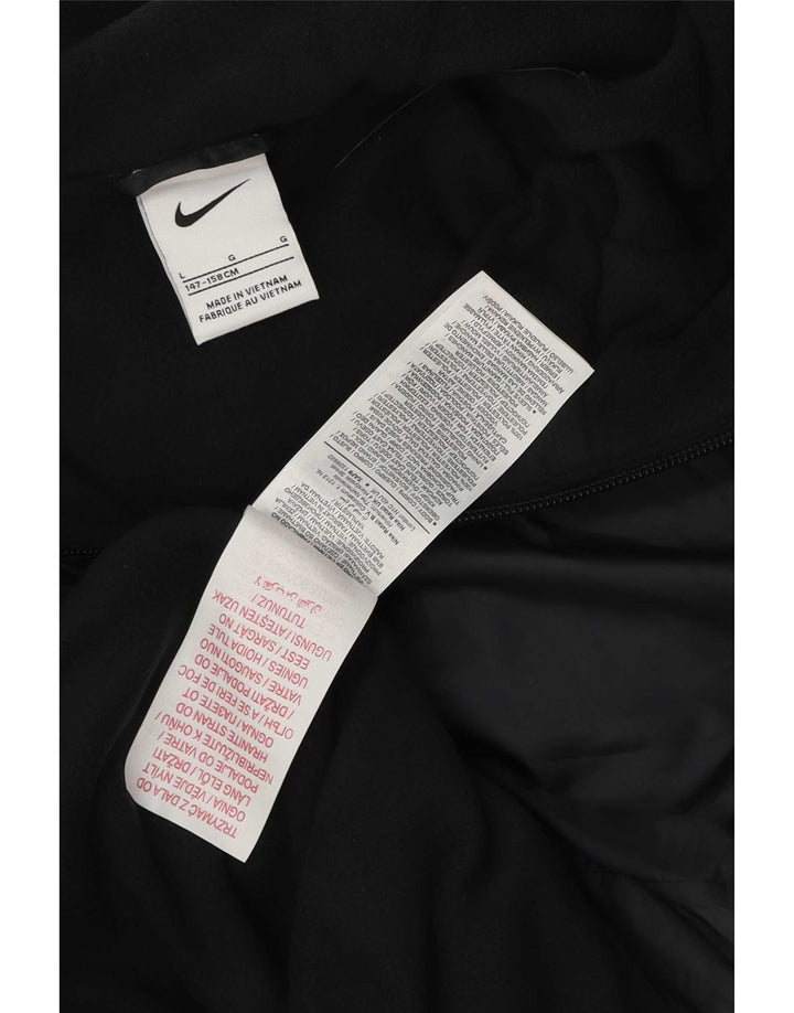 Nike Boys Kišna jakna s kapuljačom 12-13 godina velika crna poliester
