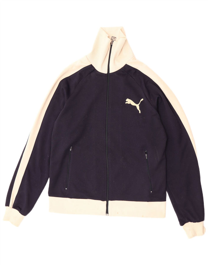 Puma muška gornja jakna trenirke velika mornarsko plava poliesterska boja