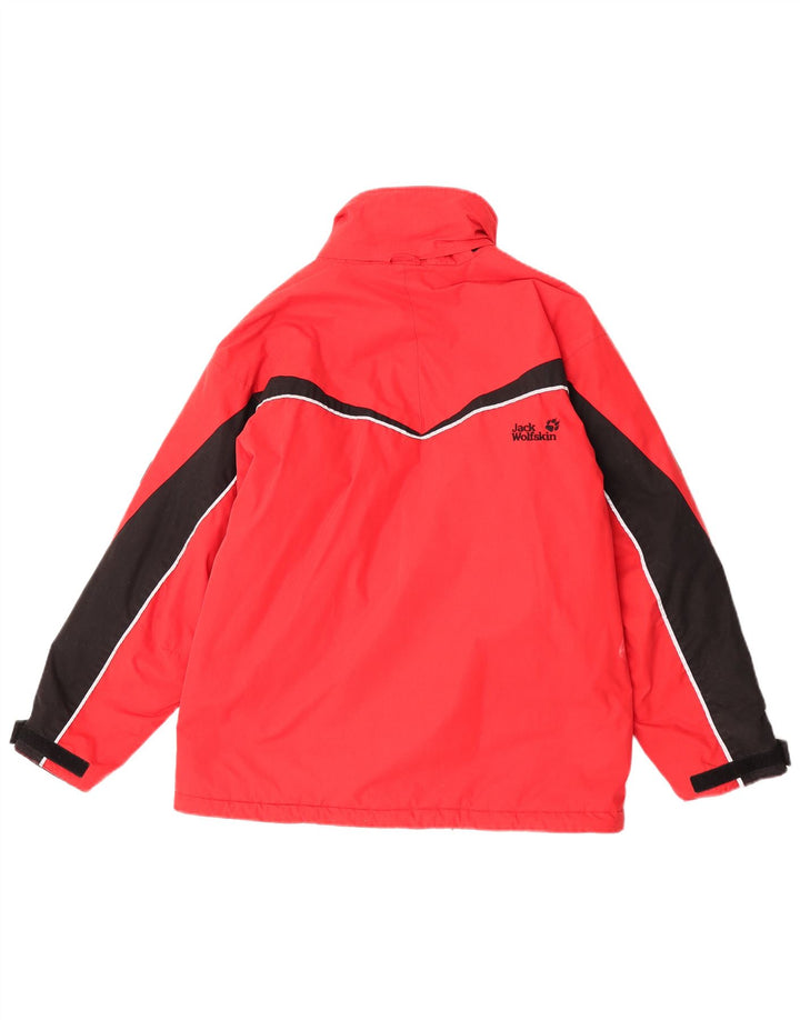 Vjetrovka Jack Wolfskin za dječake 11-12 godina crvena poliester u boji