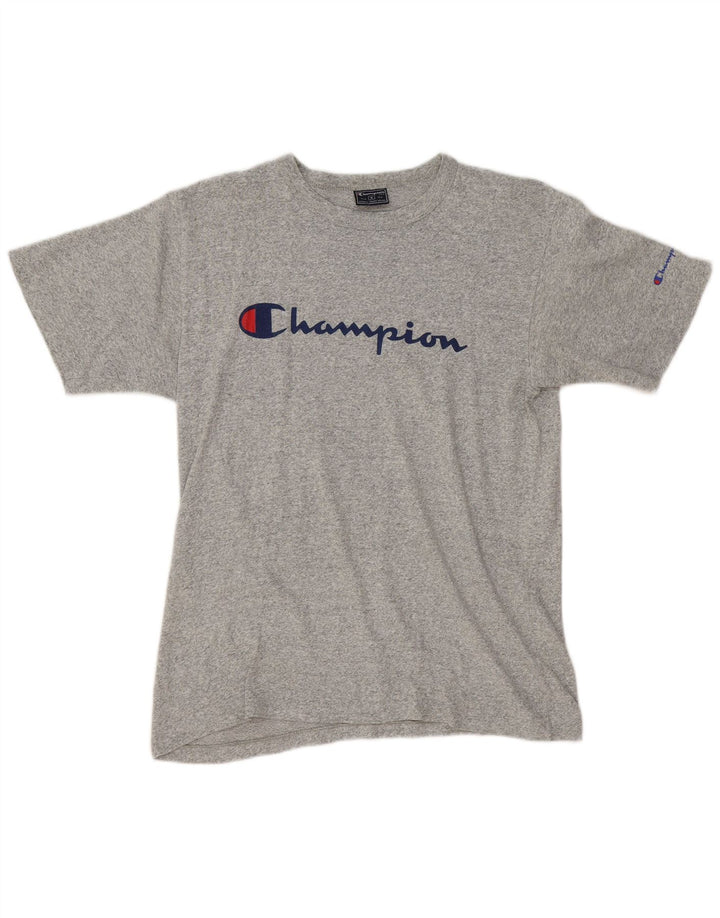 CHAMPION Mens Italia Graphic T-Shirt Top Medium Grey Flecked