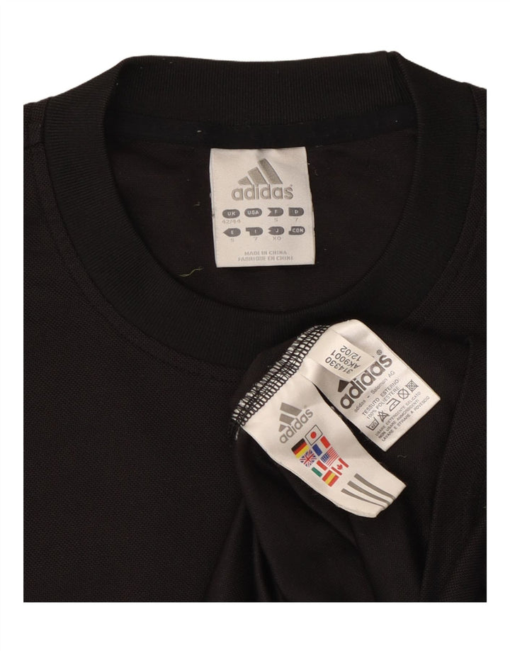 ADIDAS Mens T-Shirt Top UK 42/44 Large Black Polyester