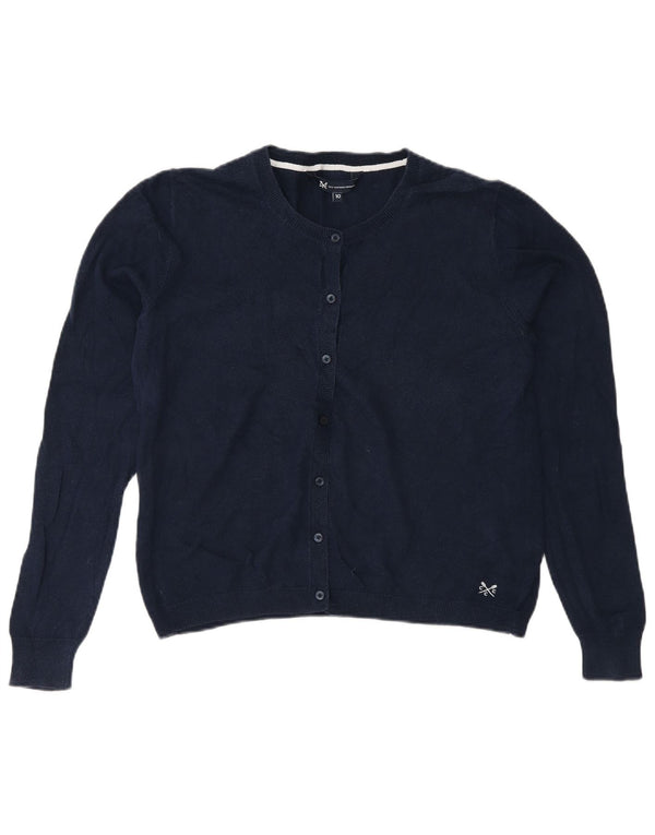 Crew Clothing Ženski kardigan pulover UK 10 Mali tamnoplavi pamuk